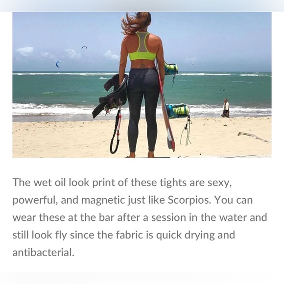 NWOT- Platinum Sun Swim & Gym Leggings, UPF 50+| Cheetah -Black, size Large - Picture 13 of 13